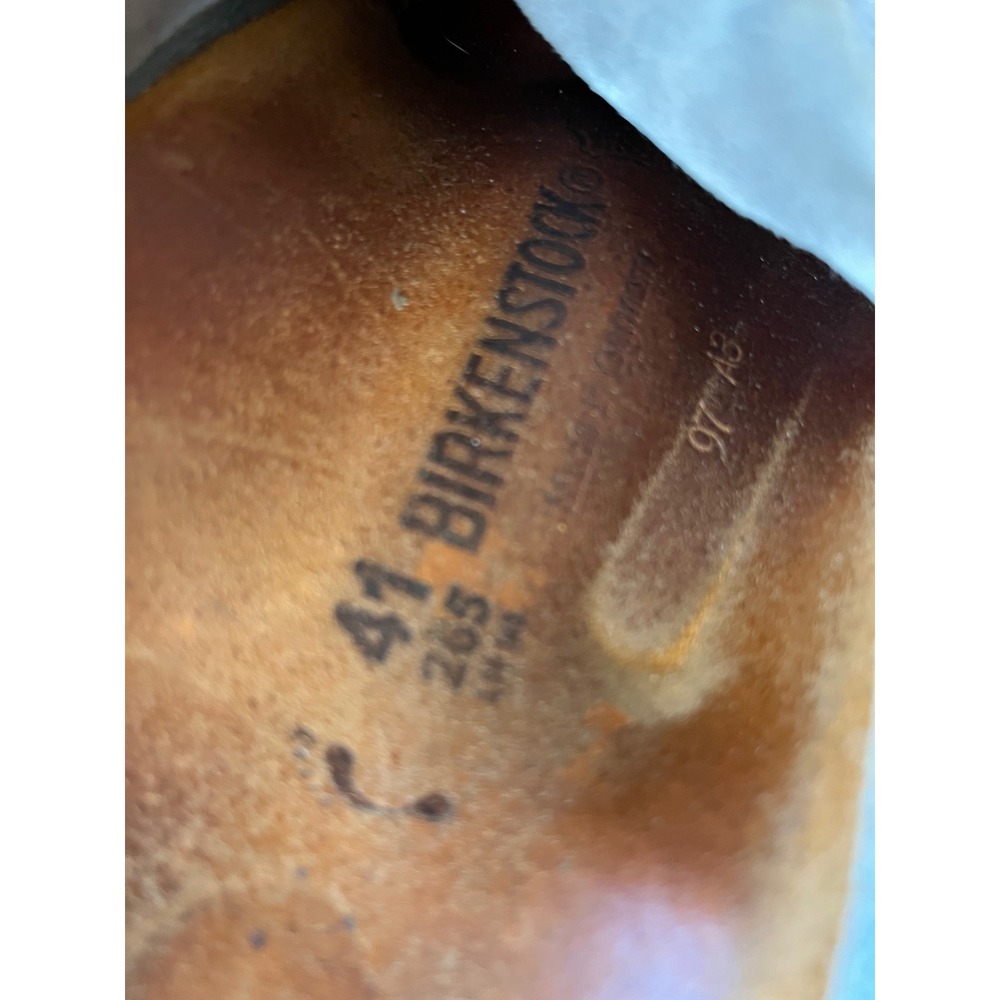 Birkenstock Zurich Suede Sandals Taupe Grey EU 41 L10 M8 Regular Wide Slide - Picture 5 of 5
